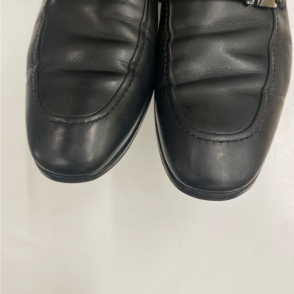 Salvatore Ferragamo || Mattia Side Buckle Dress Slip On Loafers‎ Black Silver 9 main image 9